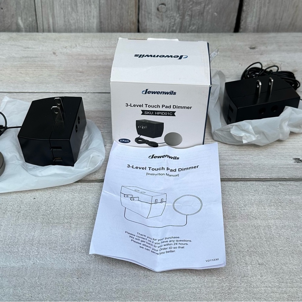 DEWENWILS 2 Pack Touch Dimmer Switch, Touch Pad Control with 3 Levels of Dimming